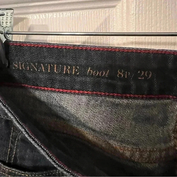 Talbots Signature Bootcut Denim Jeans Womens Size 8 Petite 29 Waist Dark Wash - Picture 4 of 6